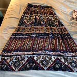 Printed maxi skirt